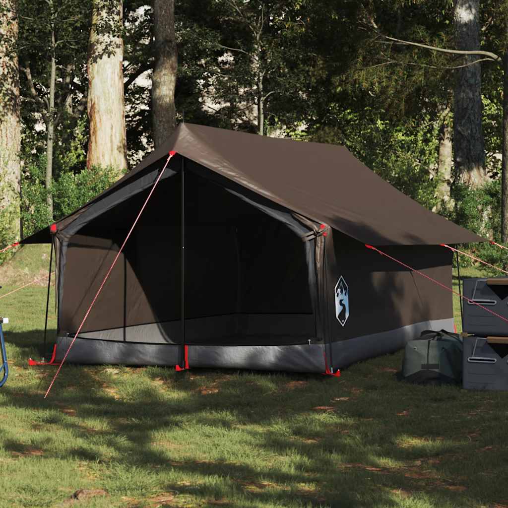 vidaXL Camping Tent 2-Person Brown Waterproof 1