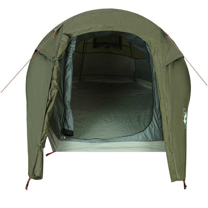 vidaXL Camping Tent Tunnel 2-Person Olive Green Waterproof 6