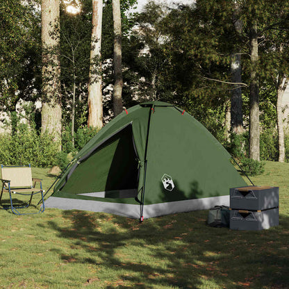 vidaXL Camping Tent Dome 4-Person Olive Green Waterproof 3