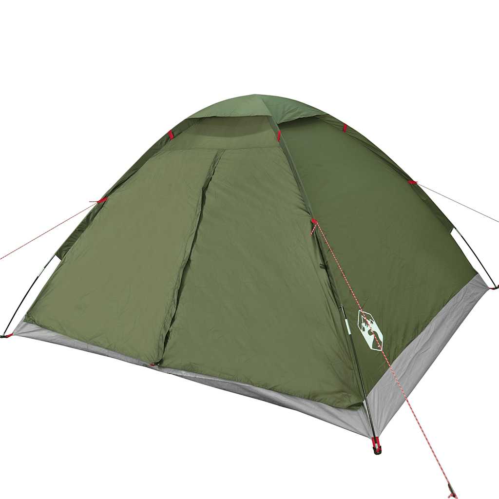 vidaXL Camping Tent Dome 4-Person Olive Green Waterproof 5