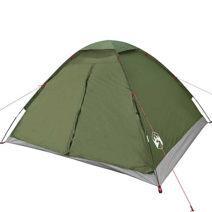 vidaXL Camping Tent Dome 4-Person Olive Green Waterproof 5
