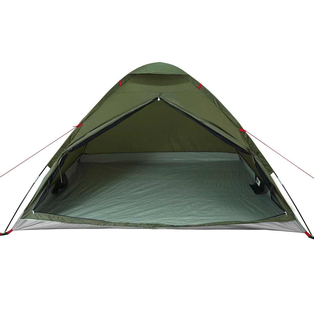vidaXL Camping Tent Dome 4-Person Olive Green Waterproof 6