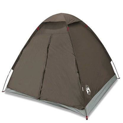 vidaXL Camping Tent Dome 4-Person Brown Waterproof 2