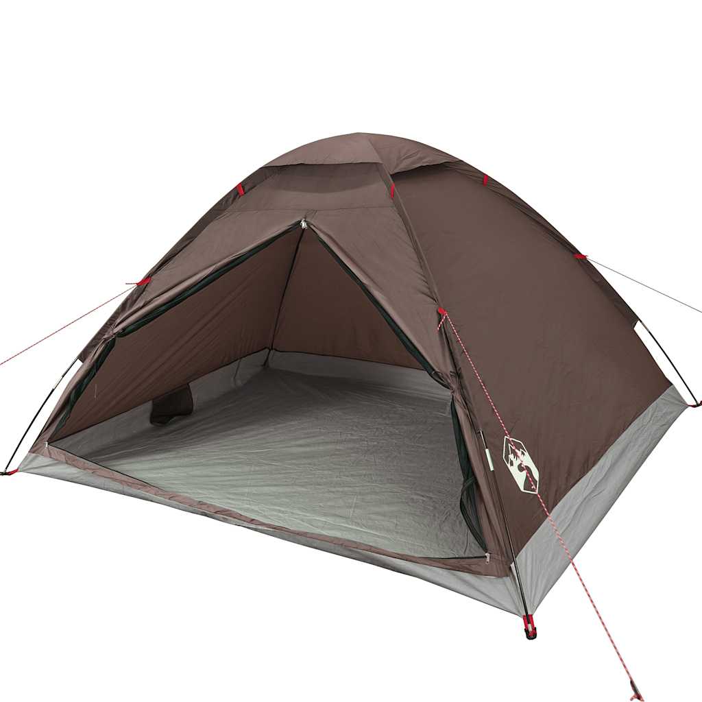 vidaXL Camping Tent Dome 4-Person Brown Waterproof 4