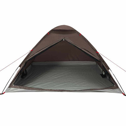 vidaXL Camping Tent Dome 4-Person Brown Waterproof 6