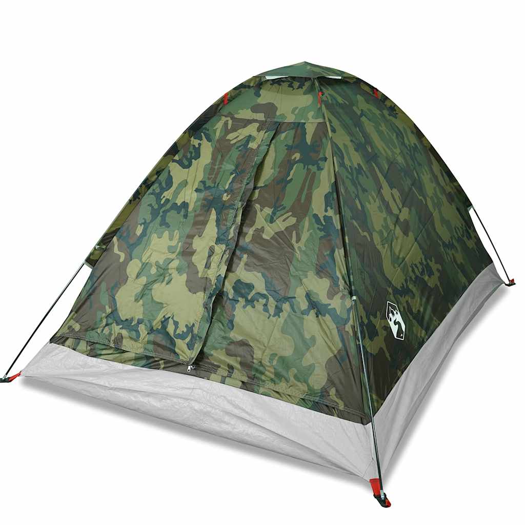 vidaXL Camping Tent Dome 4-Person Camouflage Waterproof 2