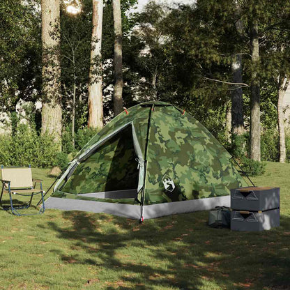 vidaXL Camping Tent Dome 4-Person Camouflage Waterproof 3