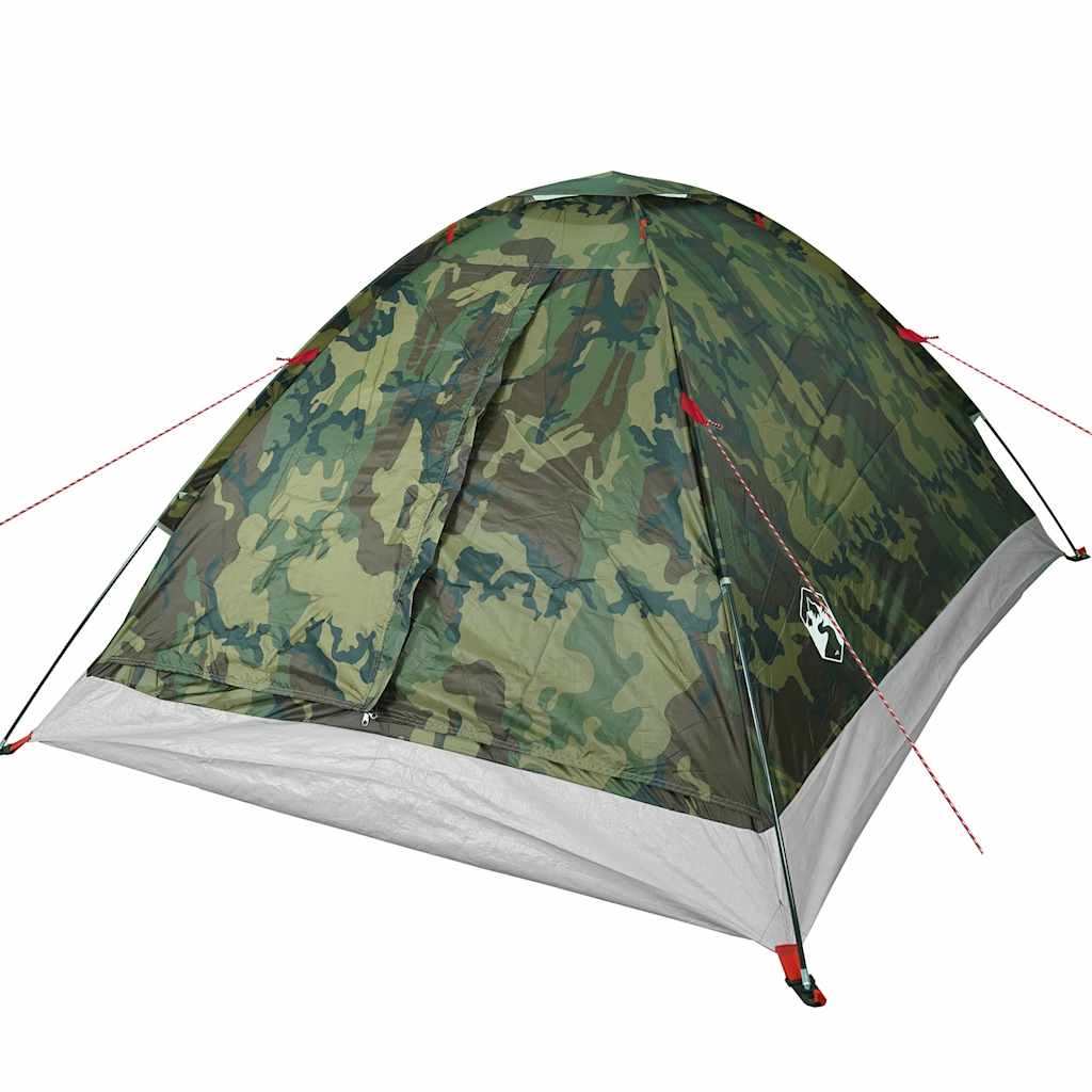 vidaXL Camping Tent Dome 4-Person Camouflage Waterproof 5