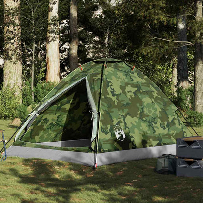 vidaXL Camping Tent Dome 4-Person Camouflage Waterproof 1