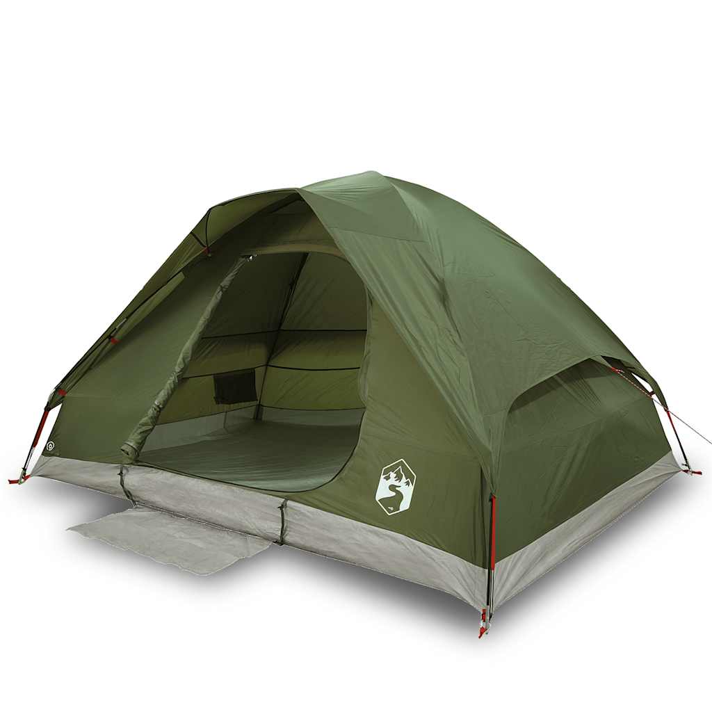 vidaXL Camping Tent Dome 2-Person Olive Green Waterproof 2