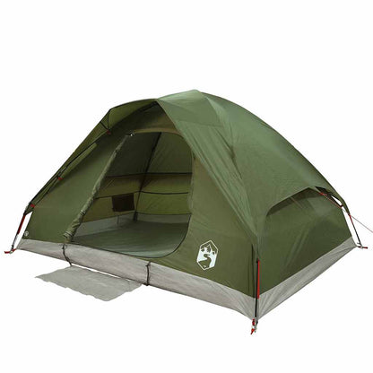 vidaXL Camping Tent Dome 2-Person Olive Green Waterproof 4