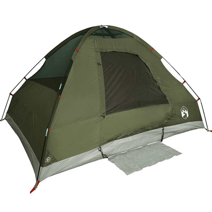 vidaXL Camping Tent Dome 2-Person Olive Green Waterproof 5
