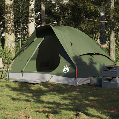 vidaXL Camping Tent Dome 2-Person Olive Green Waterproof 1