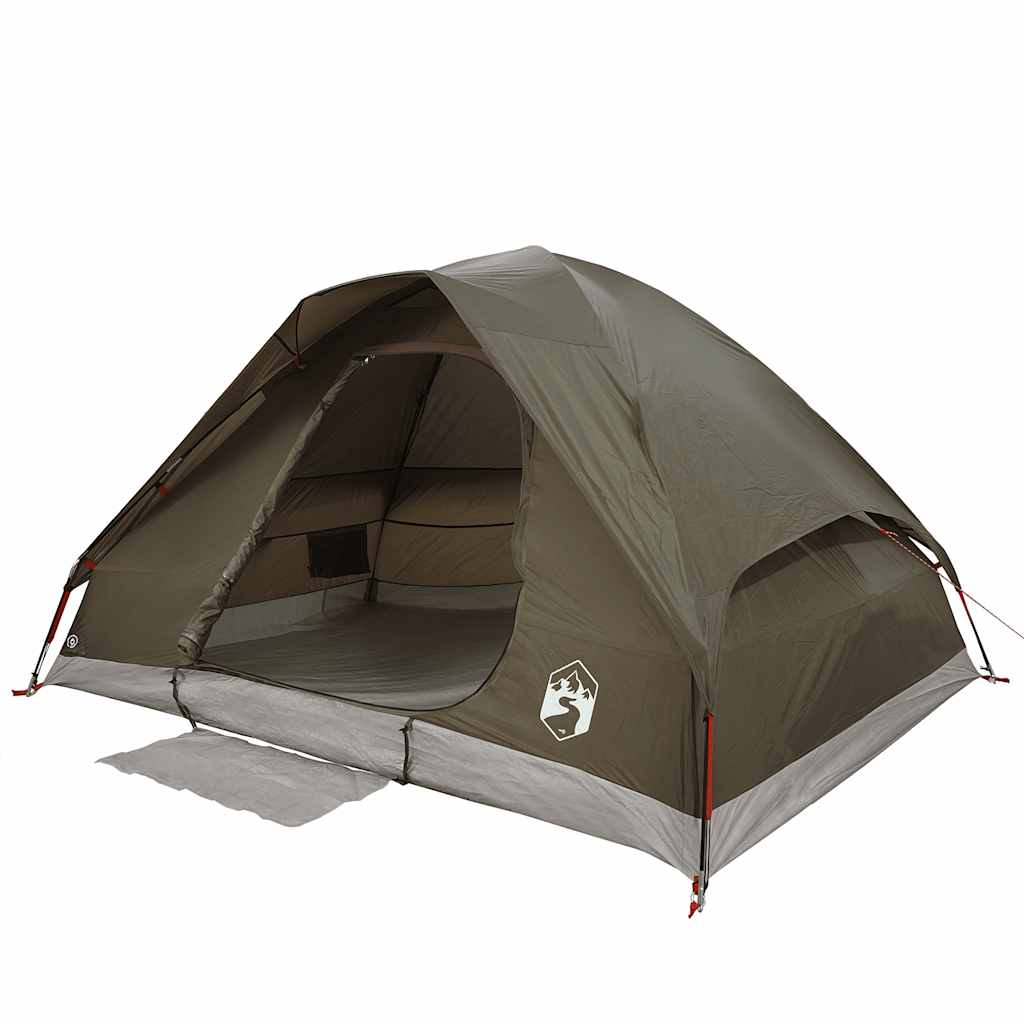 vidaXL Camping Tent Dome 2-Person Brown Waterproof 4