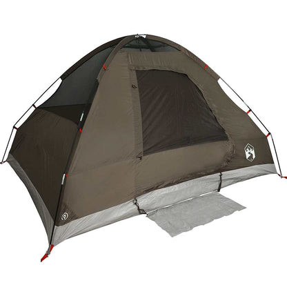 vidaXL Camping Tent Dome 2-Person Brown Waterproof 5