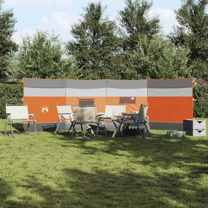 vidaXL Camping Windbreak Grey and Orange 510x153 cm Waterproof 3