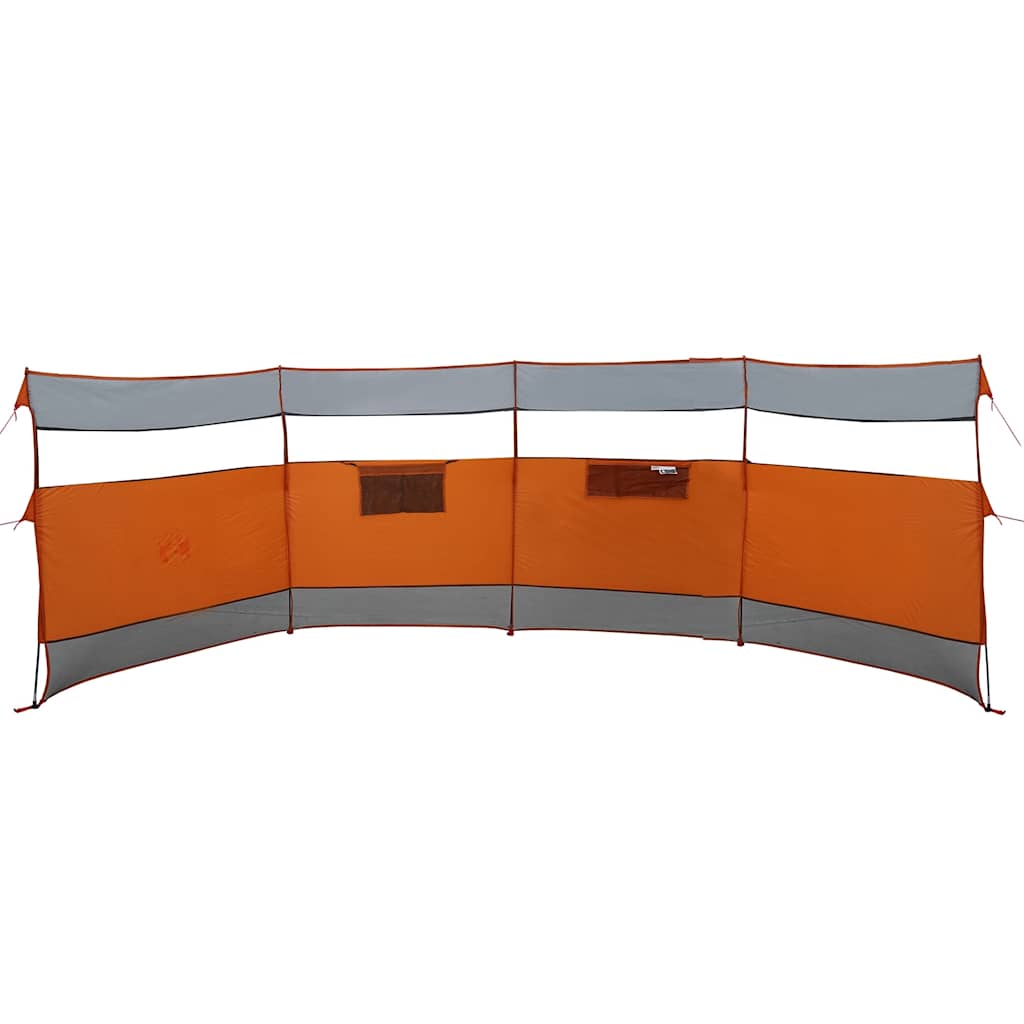 vidaXL Camping Windbreak Grey and Orange 510x153 cm Waterproof 6