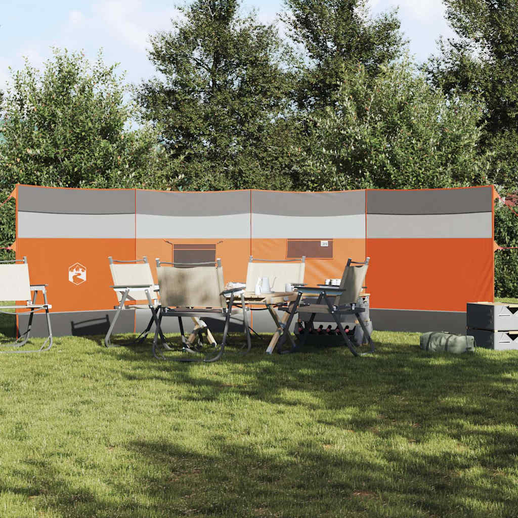 vidaXL Camping Windbreak Grey and Orange 510x153 cm Waterproof 1