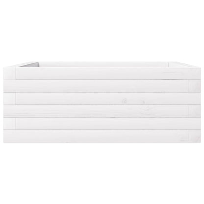 vidaXL Garden Planter White 60x60x23 cm Solid Wood Pine 5