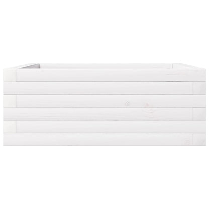 vidaXL Garden Planter White 60x60x23 cm Solid Wood Pine 6