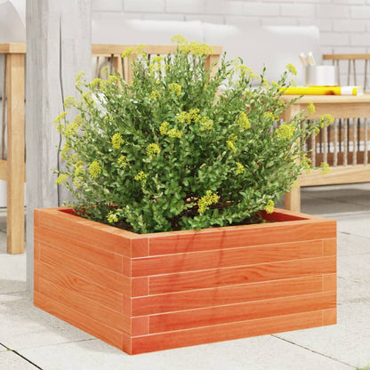 vidaXL Garden Planter Wax Brown 60x60x23 cm Solid Wood Pine 3