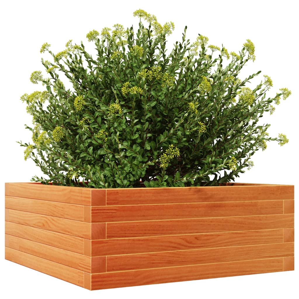 vidaXL Garden Planter Wax Brown 60x60x23 cm Solid Wood Pine 4
