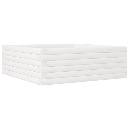 vidaXL Garden Planter White 70x70x23 cm Solid Wood Pine 2