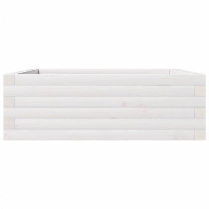 vidaXL Garden Planter White 70x70x23 cm Solid Wood Pine 6