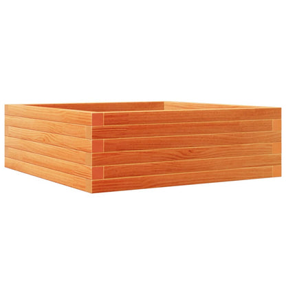 vidaXL Garden Planter Wax Brown 70x70x23 cm Solid Wood Pine 2