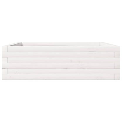 vidaXL Garden Planter White 80x80x23 cm Solid Wood Pine 5