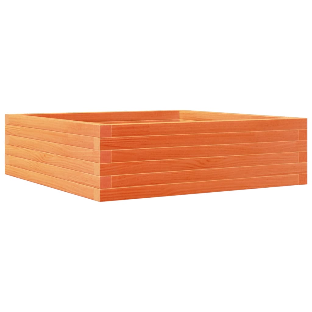 vidaXL Garden Planter Wax Brown 80x80x23 cm Solid Wood Pine 2