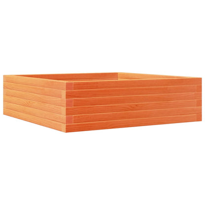 vidaXL Garden Planter Wax Brown 80x80x23 cm Solid Wood Pine 2