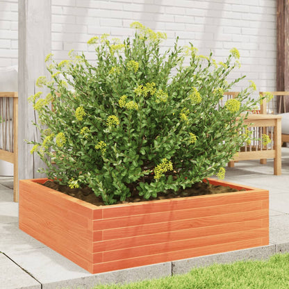 vidaXL Garden Planter Wax Brown 80x80x23 cm Solid Wood Pine 3