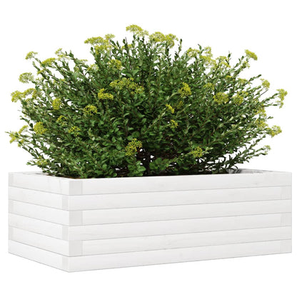 vidaXL Garden Planter White 70x40x23 cm Solid Wood Pine 4