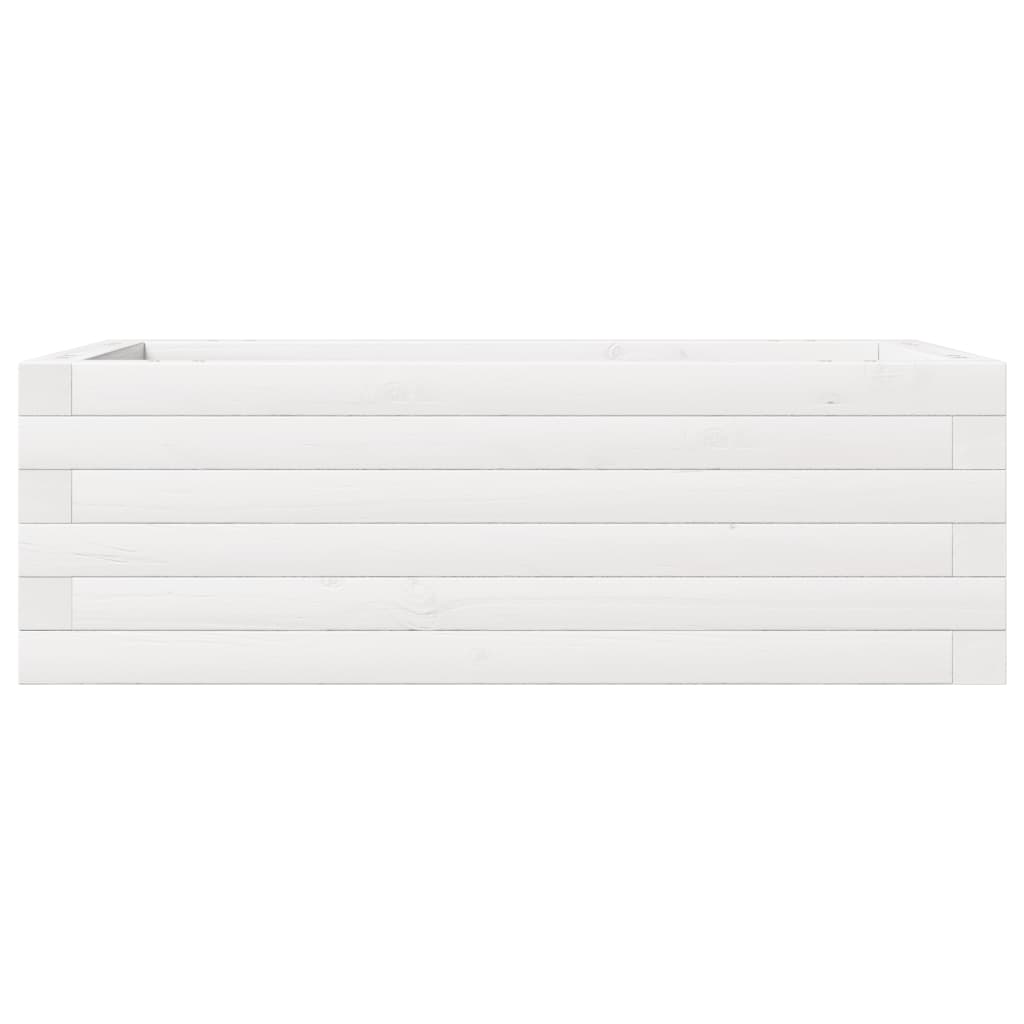 vidaXL Garden Planter White 70x40x23 cm Solid Wood Pine 5