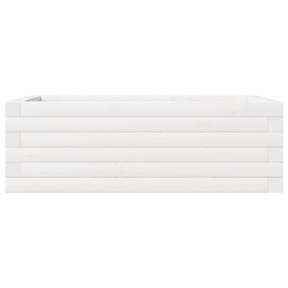 vidaXL Garden Planter White 70x40x23 cm Solid Wood Pine 5