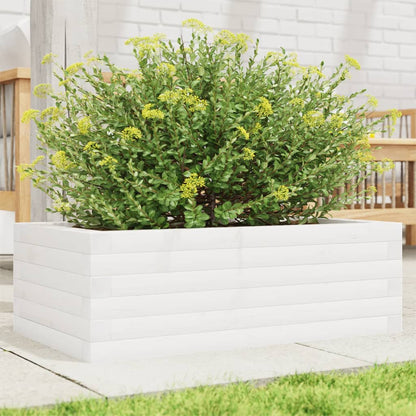 vidaXL Garden Planter White 70x40x23 cm Solid Wood Pine 1
