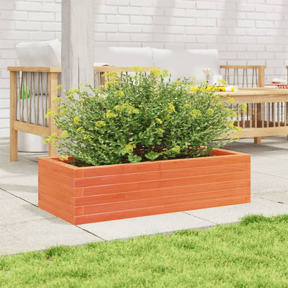 vidaXL Garden Planter Wax Brown 90x40x23 cm Solid Wood Pine 3