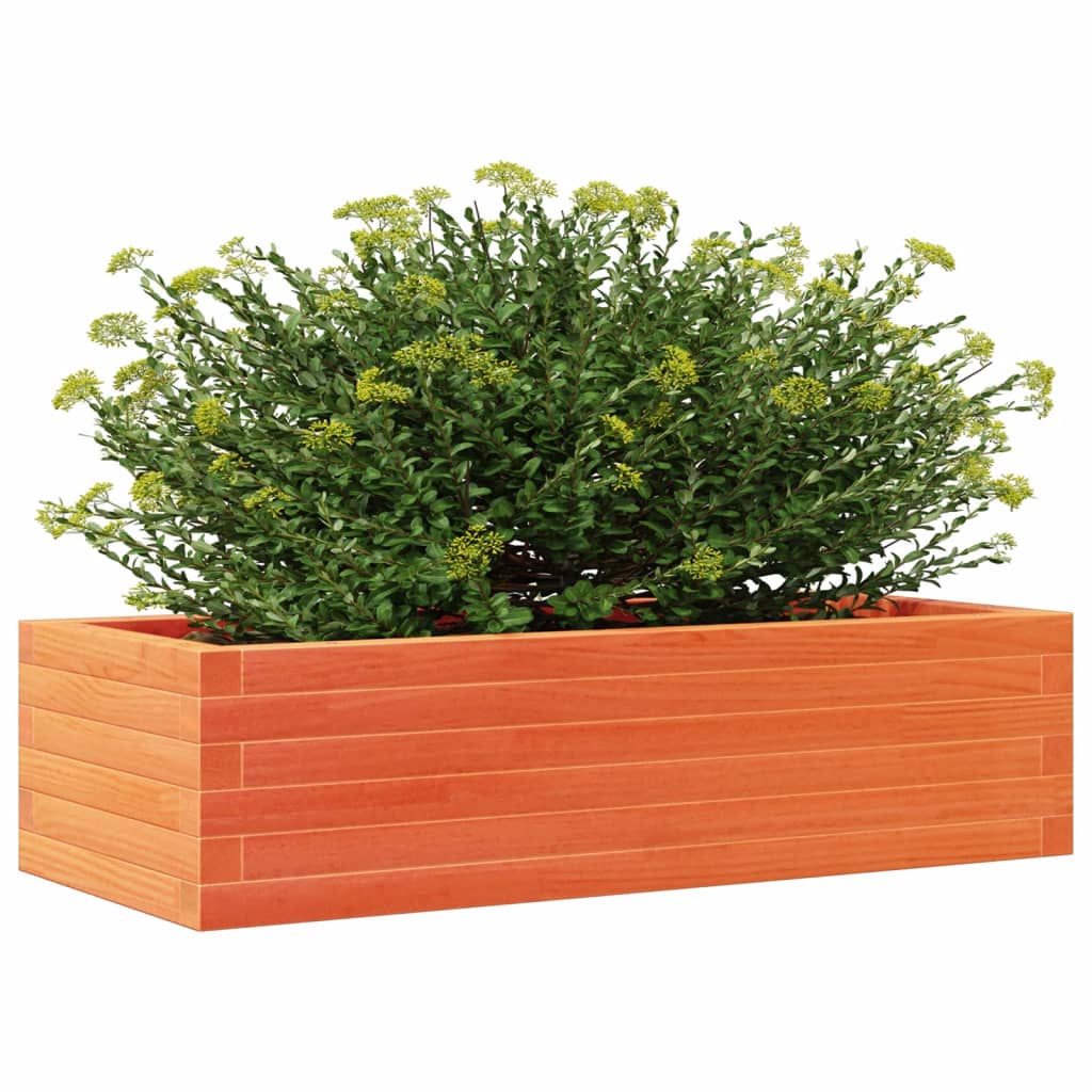 vidaXL Garden Planter Wax Brown 90x40x23 cm Solid Wood Pine 4
