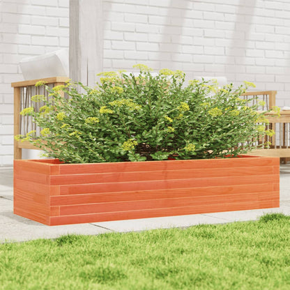 vidaXL Garden Planter Wax Brown 110x40x23 cm Solid Wood Pine 1