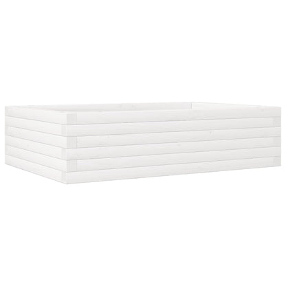 vidaXL Garden Planter White 90x60x23 cm Solid Wood Pine 2