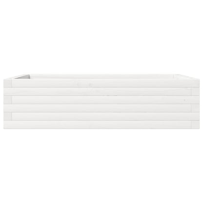 vidaXL Garden Planter White 90x60x23 cm Solid Wood Pine 5