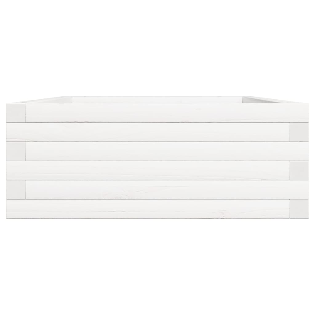 vidaXL Garden Planter White 90x60x23 cm Solid Wood Pine 6