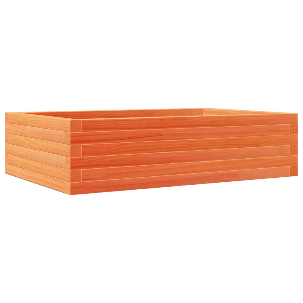 vidaXL Garden Planter Wax Brown 90x60x23 cm Solid Wood Pine 2