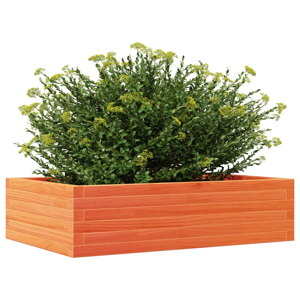 vidaXL Garden Planter Wax Brown 90x60x23 cm Solid Wood Pine 4