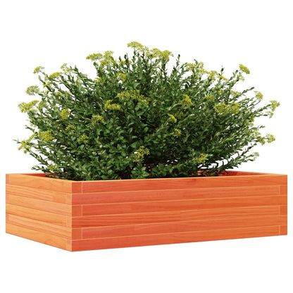 vidaXL Garden Planter Wax Brown 90x60x23 cm Solid Wood Pine 4