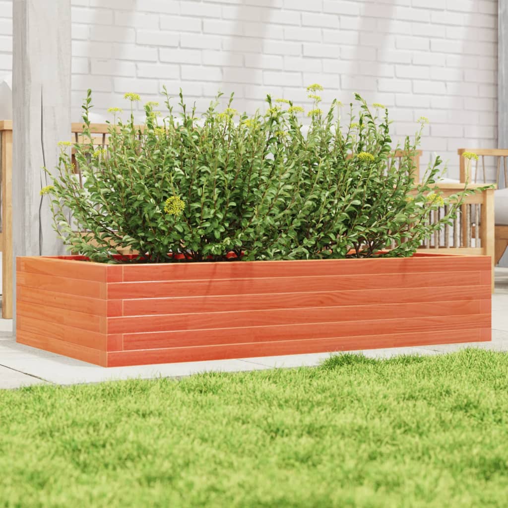 vidaXL Garden Planter Wax Brown 110x60x23 cm Solid Wood Pine 1