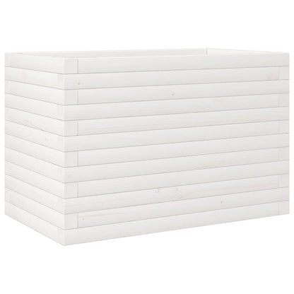 vidaXL Garden Planter White 70x40x45.5 cm Solid Wood Pine 2