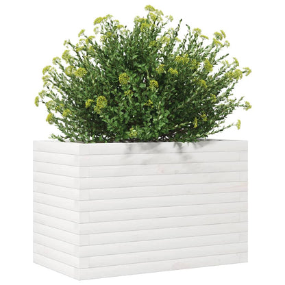 vidaXL Garden Planter White 70x40x45.5 cm Solid Wood Pine 4