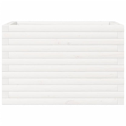 vidaXL Garden Planter White 70x40x45.5 cm Solid Wood Pine 5